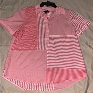 Women’s pink and white Tommy Hilfiger butt…